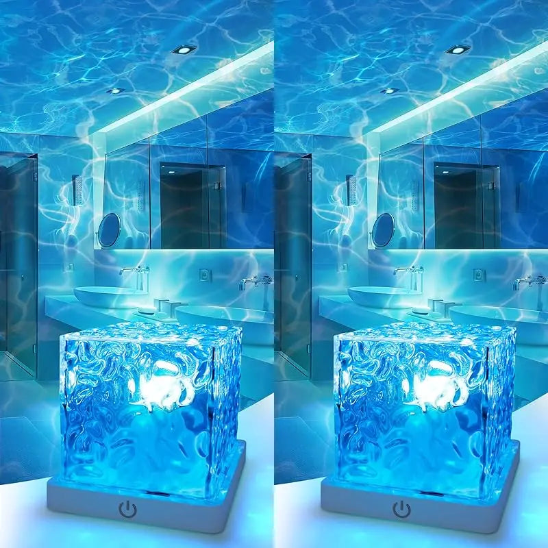 Rechargeable Wave Projector 16 Color Shower Light, Remote Controlled & Waterproof