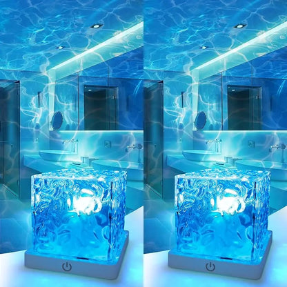 Rechargeable Wave Projector 16 Color Shower Light, Remote Controlled & Waterproof