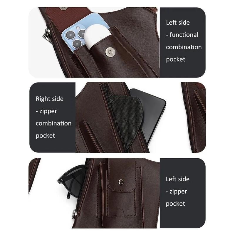 Premium Leather Crossbody & Underarm Bag Adjustable & Unisex