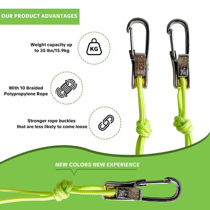 Retractable Buckle Rope - 2026 Outdoor Tool-Neon Visible Outdoor Cord for Camping, Hammock, Laundry, Cargo Transport