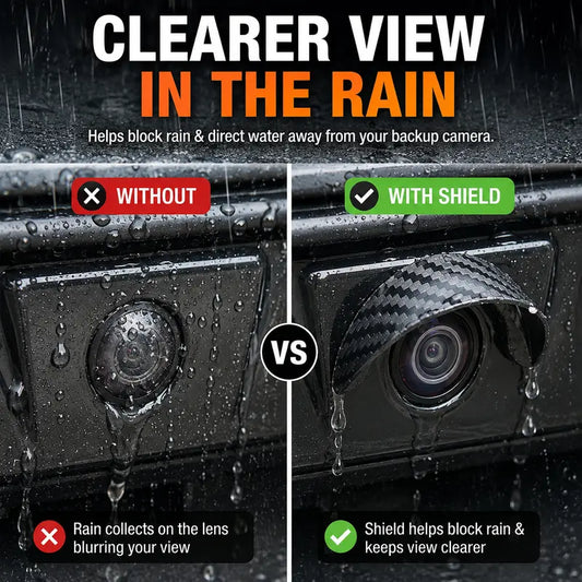 4-Piece Rearview Camera Rain Cover Set Universal Weather Shield for Clearer Parking View