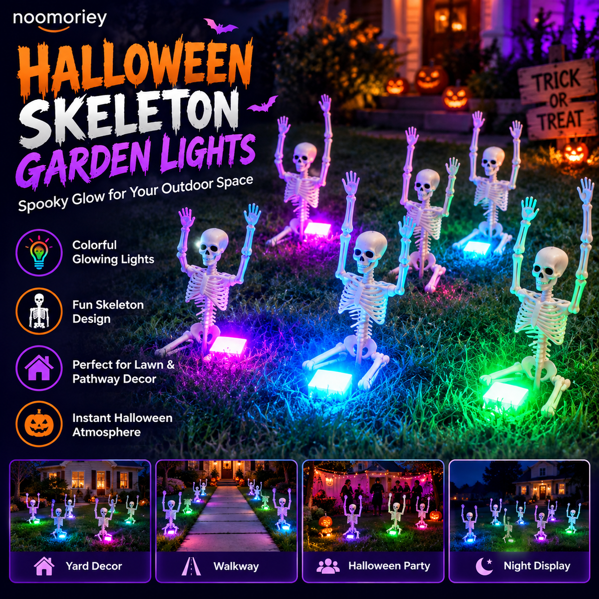 Spooky Crew Halloween Skeleton Decorations