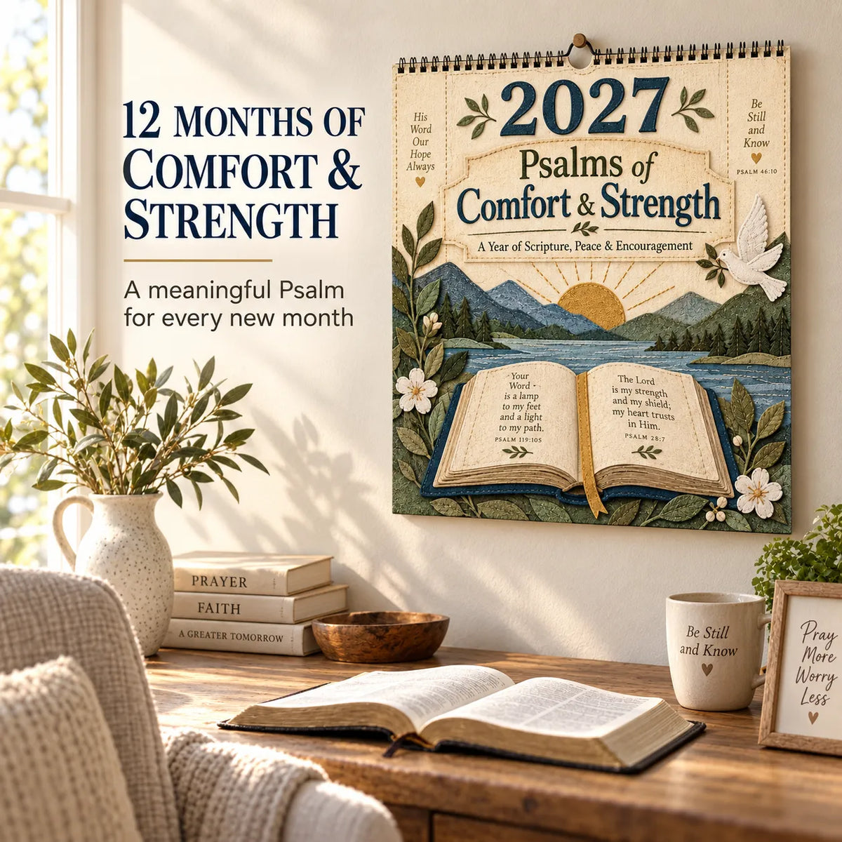2027 Psalms Wall Calendar | Monthly Scripture & Christian Artwork