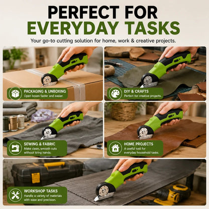 Cordless Electric Scissors 3.7V Rechargeable Heavy Duty Cutter with Safety Lock