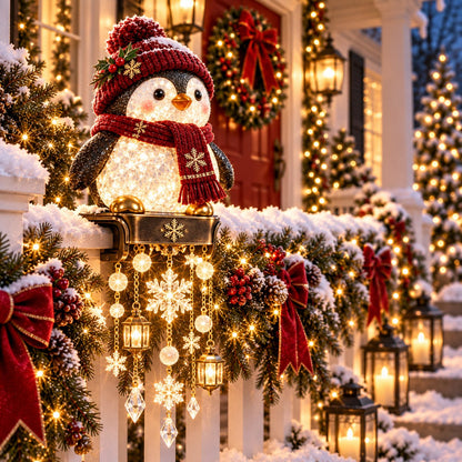 Christmas Porch Railing Lights 4 Festive Character Designs