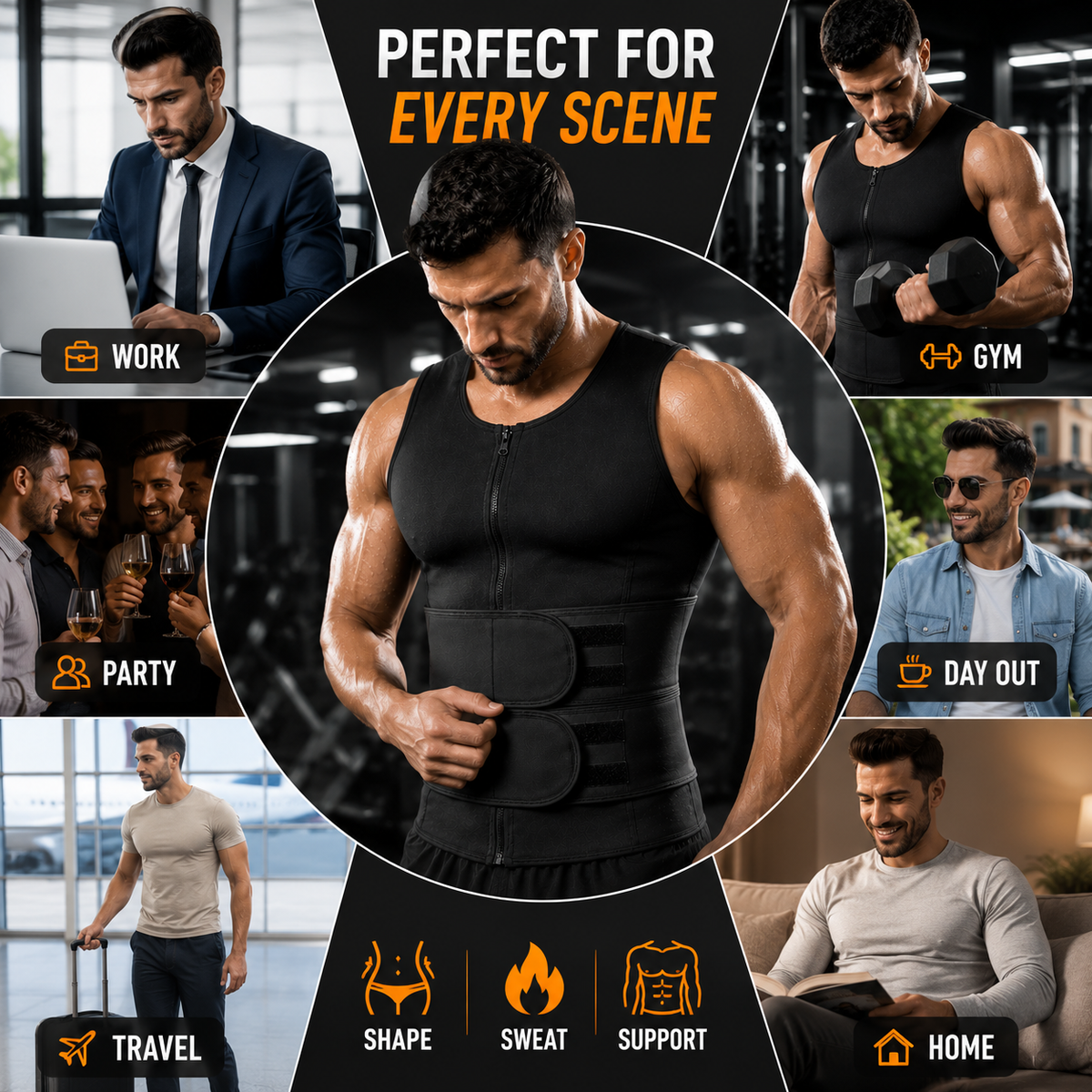 Men's Sweat Sauna Shaper Vest