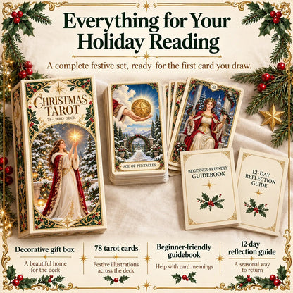 Yuletide Tarot Deck | 78 Festive Cards & A Guided 12-Day Holiday Ritual