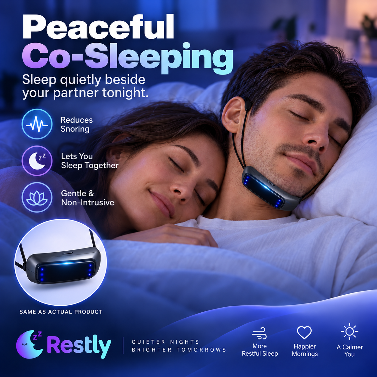 Smart Anti-Snore Device. Stop Snoring, Start Sleeping Deeply