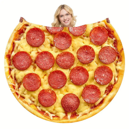 Realistic Food Blanket | Pizza, Donut & Tortilla Cozy Throw