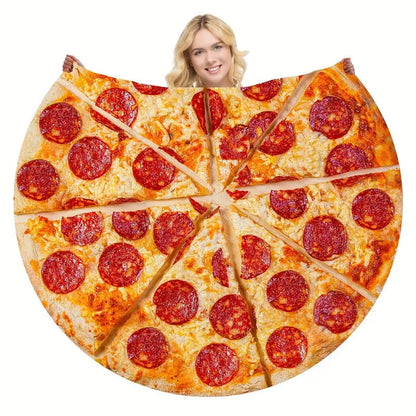 Realistic Food Blanket | Pizza, Donut & Tortilla Cozy Throw