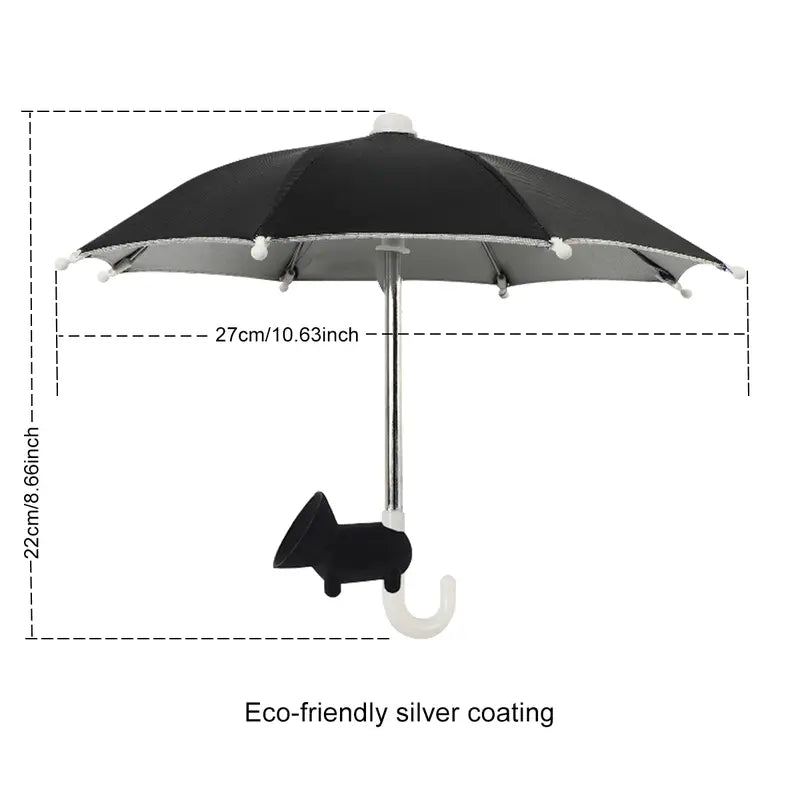 Protection Phone Umbrella for Sun Universal Adjustable Piggy Suction Cup Phone Stand with Sun Shade Cover