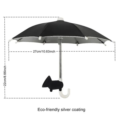 Protection Phone Umbrella for Sun Universal Adjustable Piggy Suction Cup Phone Stand with Sun Shade Cover