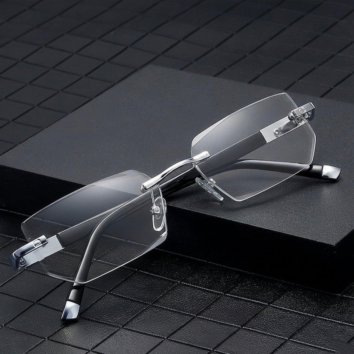 Intelligent Auto-Focus Zoom Glasses - Blue Light Blocking & Anti-Eye Strain Rimless Eyewear