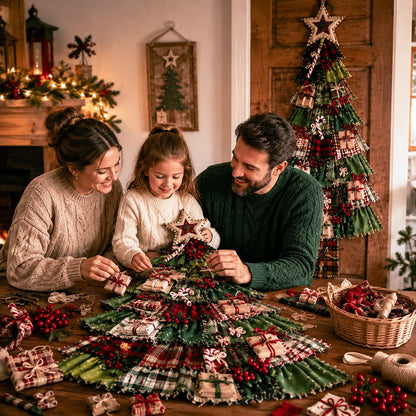 Beginner-Friendly DIY Oversized Patchwork Christmas Tree Door Hanging Kit