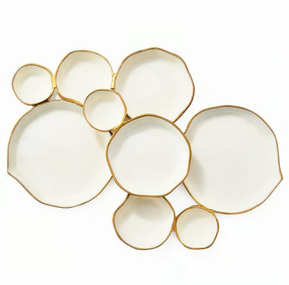 Cluster Accent Bowls Shiny Gold Snack & Appetizer Serving Dish