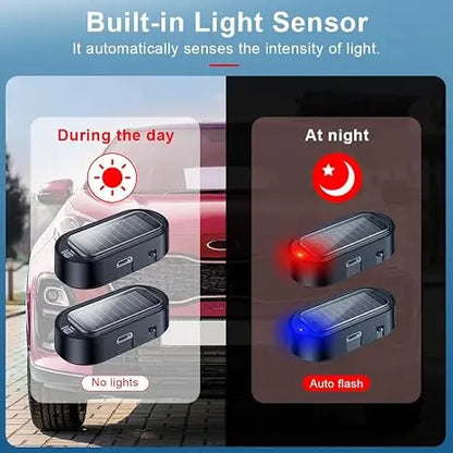 Solar Car Anti-Theft Light - Light Sensor Auto Flash Fake Warning Light for All Cars