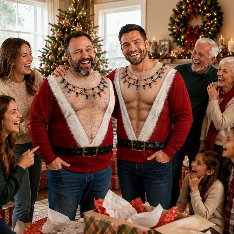 Hilarious Santa Illusion Christmas Long Sleeve Shirt