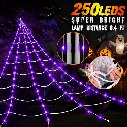 Halloween Sellers Halloween glowing spider web lights
