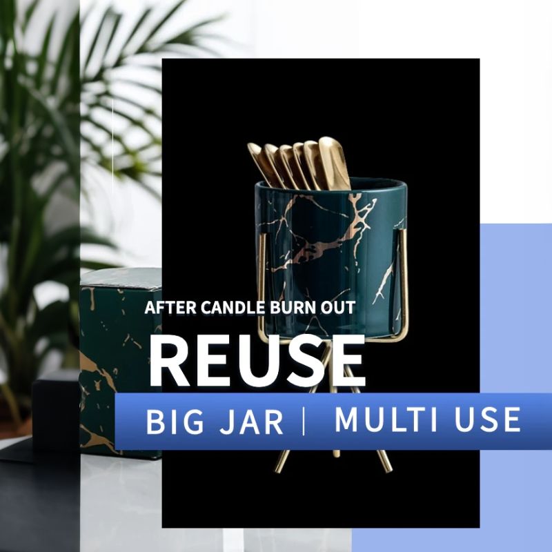 Green Ceramic Soy Candle