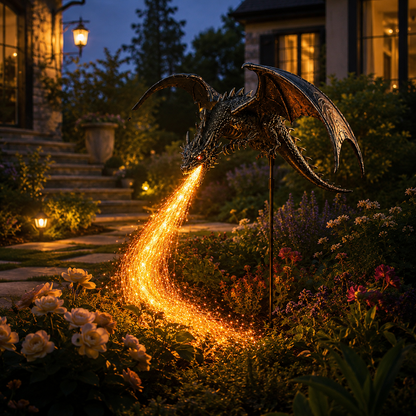 2027 Fellime Dragon s Ember Solar Garden Decor