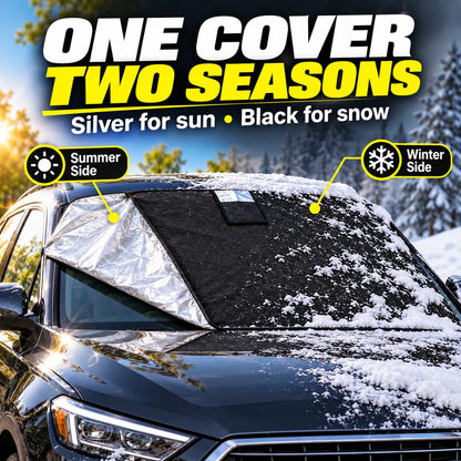 Reversible All-Weather Windshield Cover Snow, Ice & Sun Protection