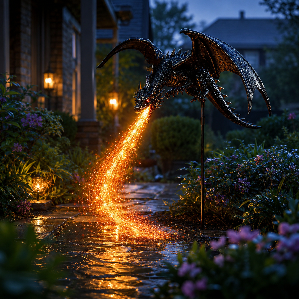 2027 Fellime Dragon s Ember Solar Garden Decor