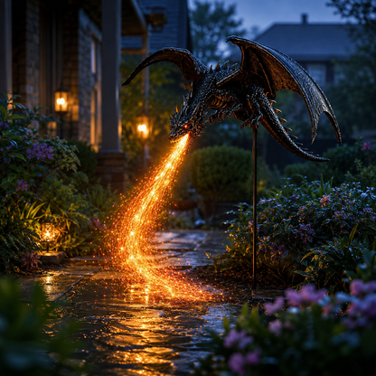2027 Fellime Dragon s Ember Solar Garden Decor