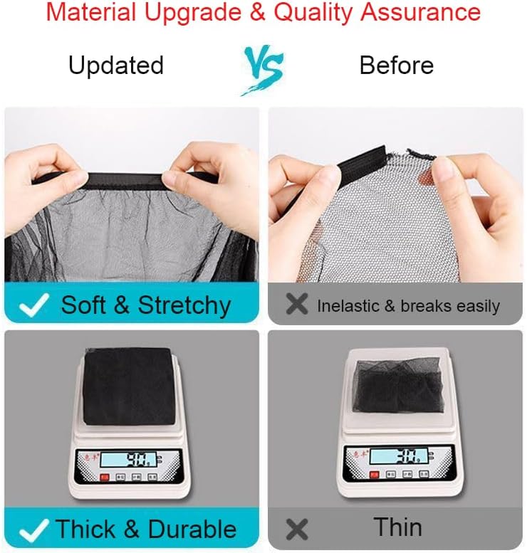 Car Window Shades - Highly Elastic Universal Car Side Window Cover, Breathable Mesh Camping Car Sun Shade for Reduce UV Rays, Car Screen Mosquito Net Privacy Protection