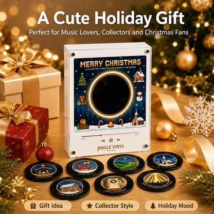 Jingle Vinyl Christmas Magnetic Music Player Set