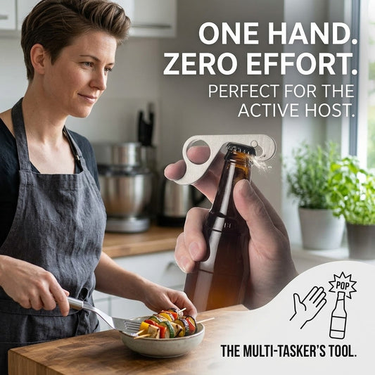 One-handed Bottle Opener
