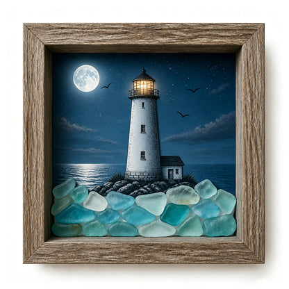Lighthouse Shadow Box Light