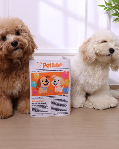 Crinkle Newspaper Dog Toy