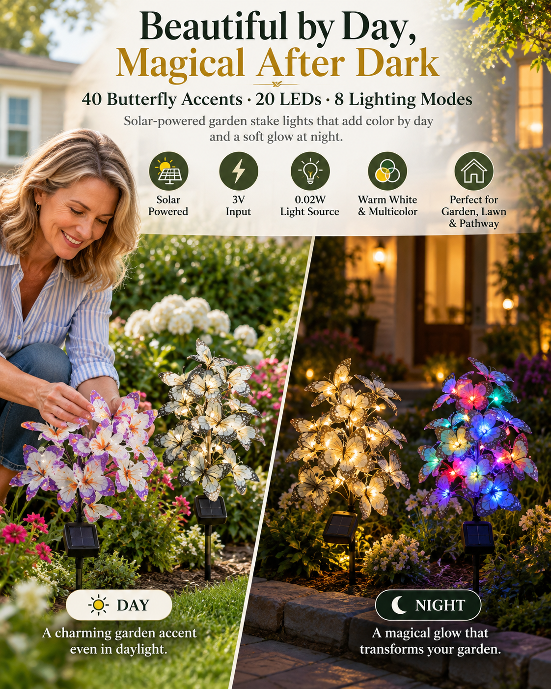 2026 Solar Butterfly Garden Lights | Beautiful by Day, Magical After Dark