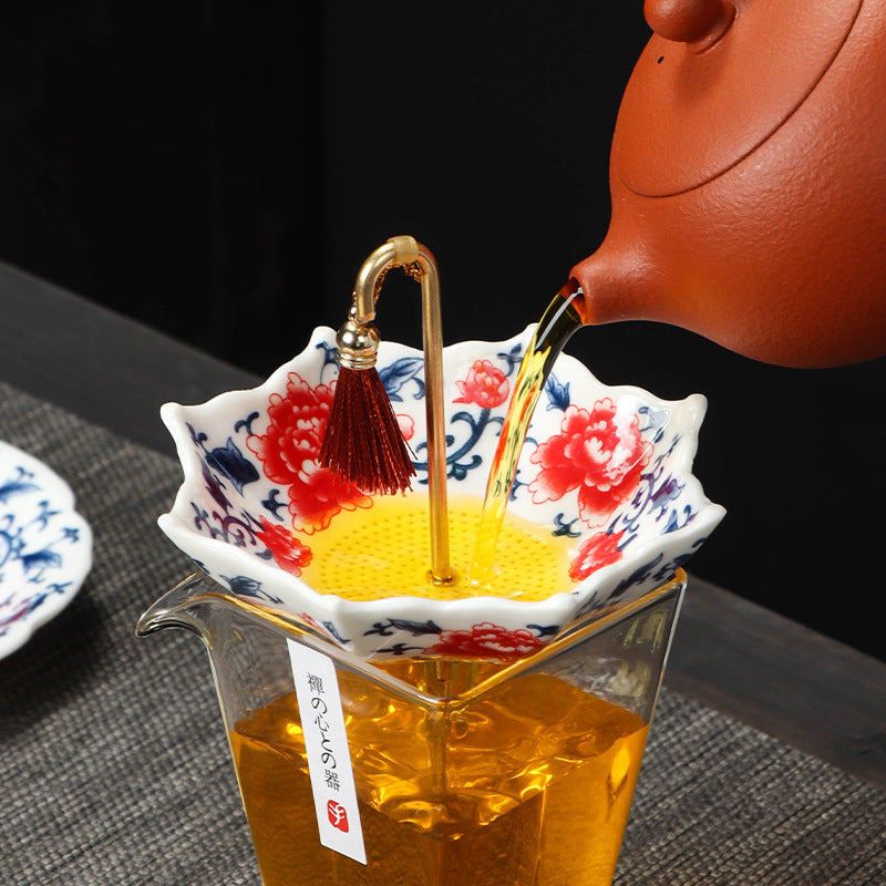5 Thousand Years Blue and White Porcelain Umbrella Tea Infuser Set