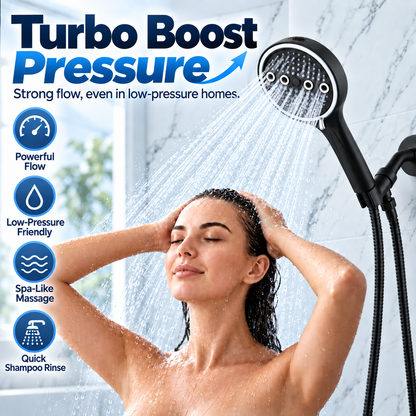 6-Mode High-Pressure Turbo Shower Head