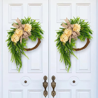 Handcrafted Rustic Hydrangea Wreath Cozy & Inviting Decor