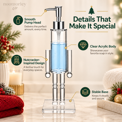 Nutcracker Soap Dispenser Festive Holiday Bathroom Decor
