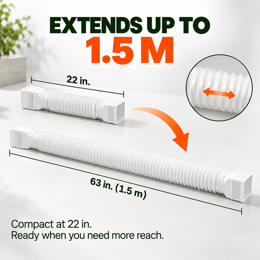 Universal Flexible Gutter Downspout Extension Set (2-Pack) 1.5M Foundation Protection