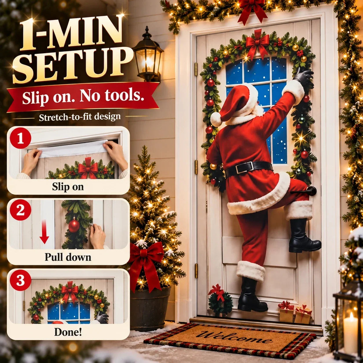 Magical Christmas Door Cover & Holiday Party Banner