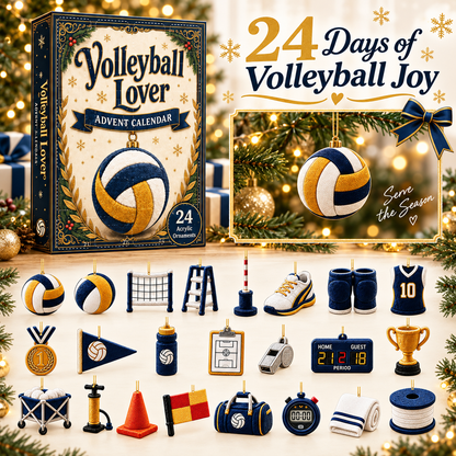 LAST CHANCE 24-Day Volleyball Advent Calendar With 24 Game-Day Ornaments
