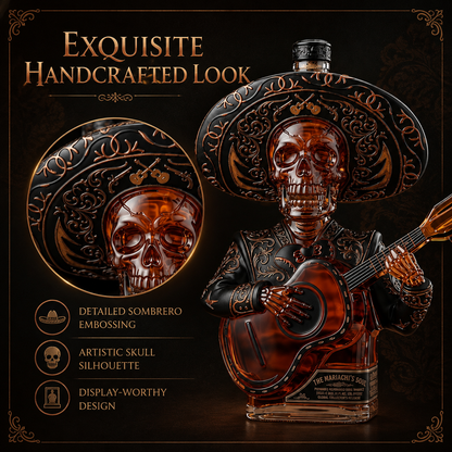 Mexican Mariachi Skeleton Decanter