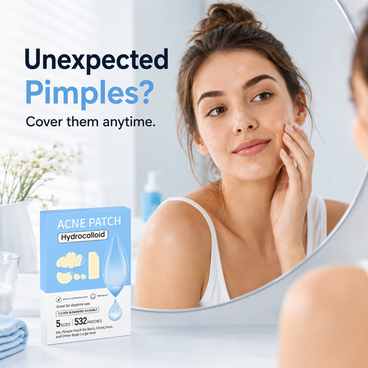 532 PCS Hydrocolloid Acne Patches Multi-Size Blemish & Spot Absorbing Covers