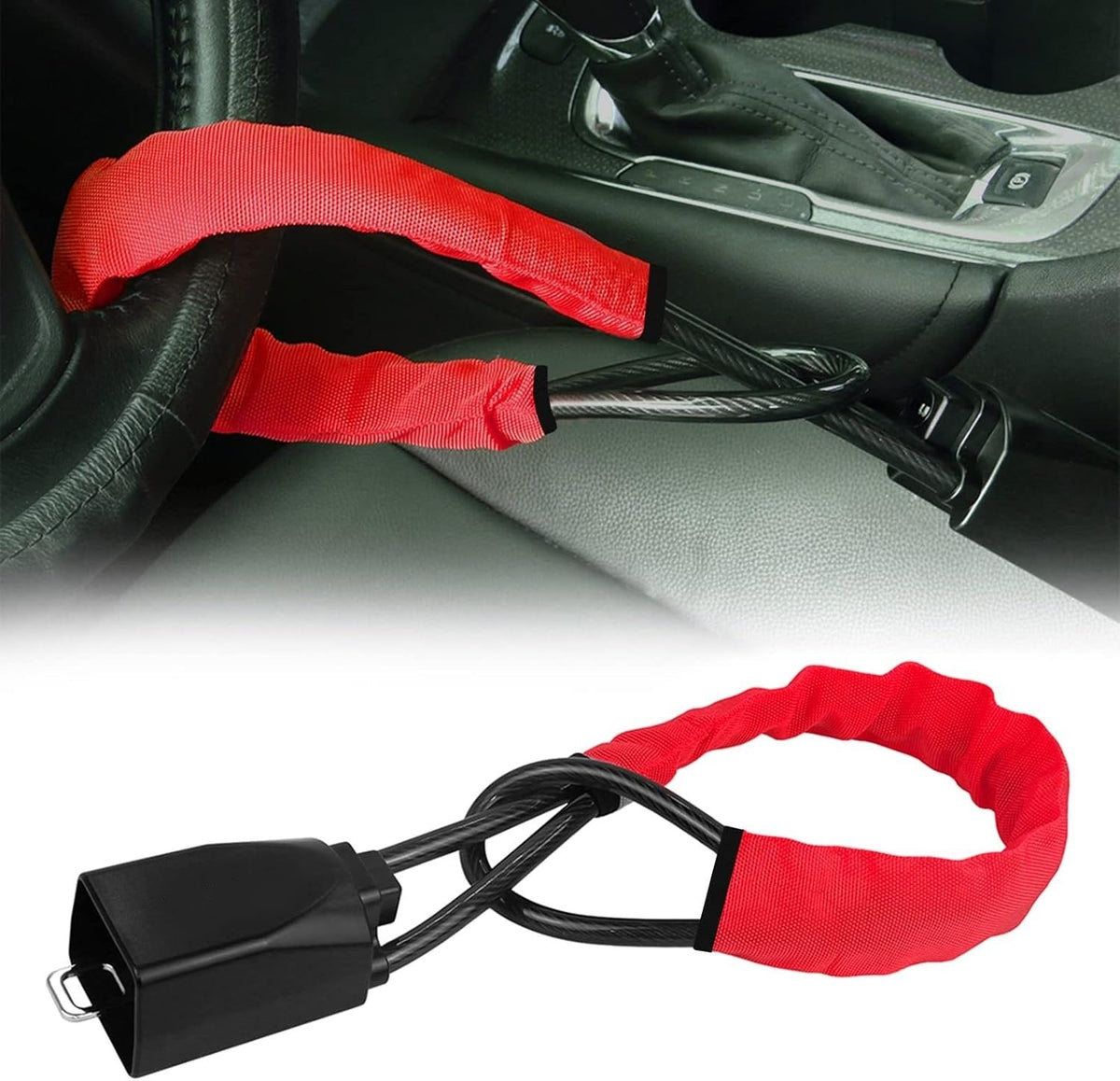 Steering Wheel Lock Seat Belt