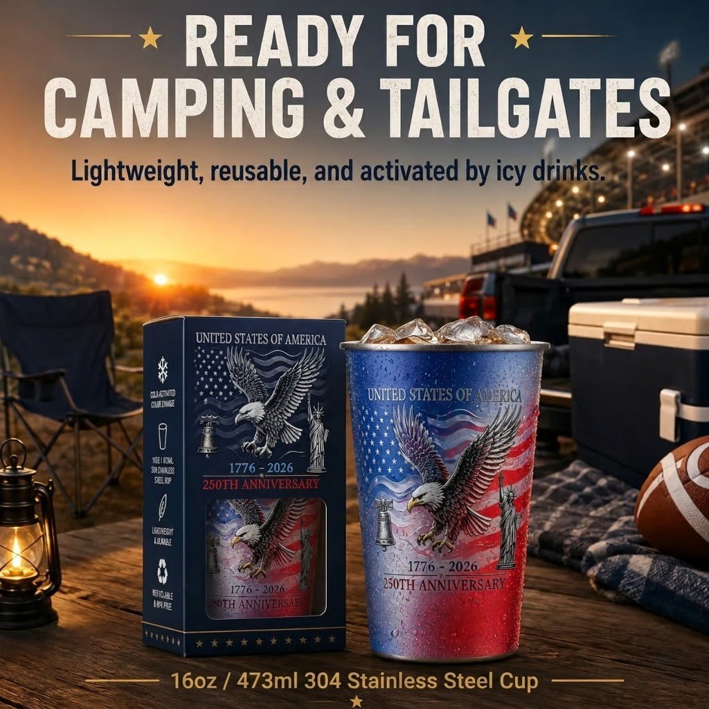 Color-Changing Patriotic Beer Cup