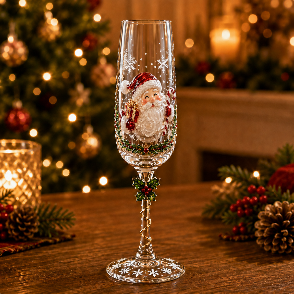 Christmas Magic Champagne Glass Collection