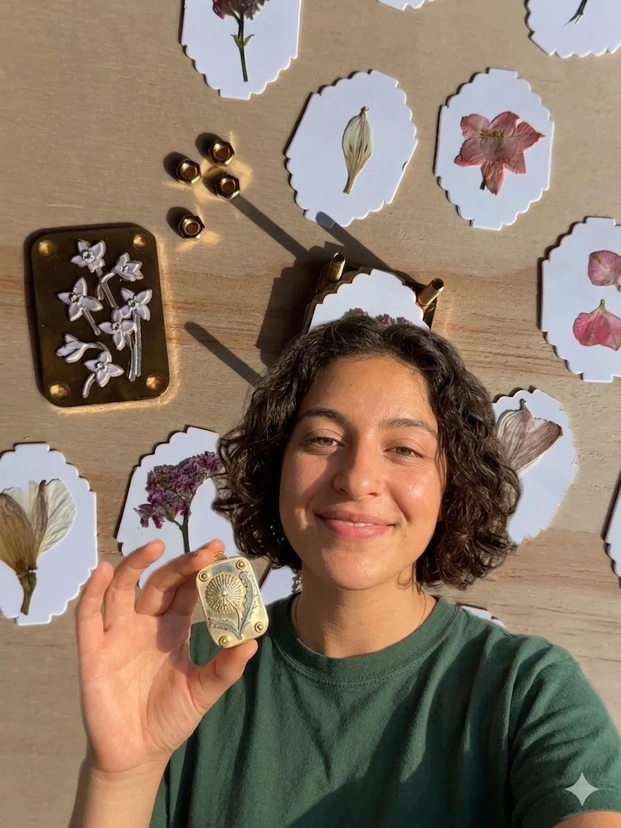 Mini Portable Flower Press | Pocket-Sized Botanical Press for Small Blooms, Petals & Keepsake Crafts