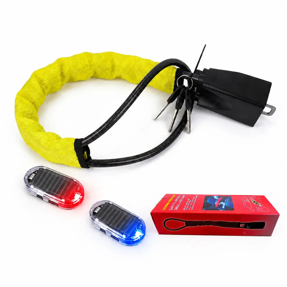 Solar Car Security Warning Light – Simulated LED Anti-Theft Indicator
