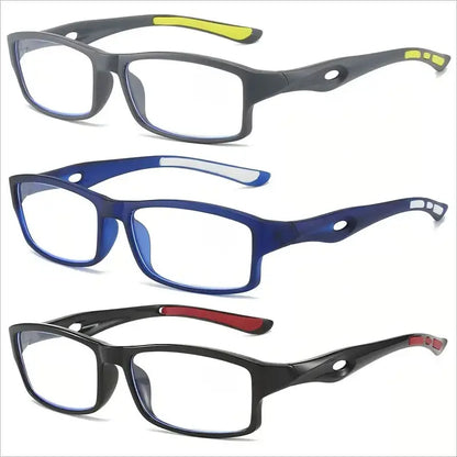 6PCS Men's and Women's Retro Square High-definition Reading Glasses