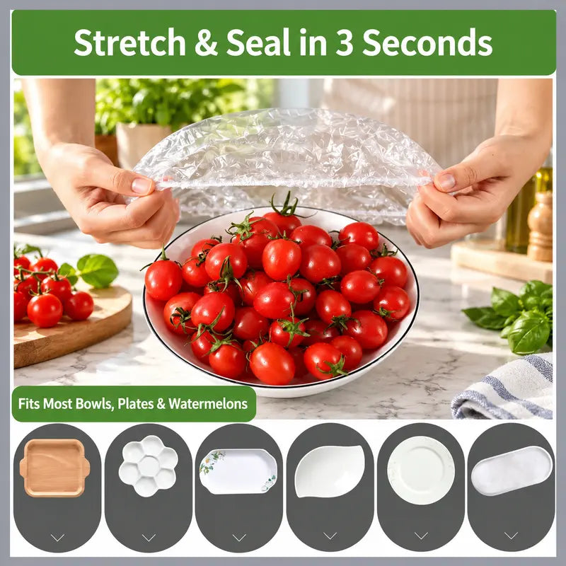 100PCS Disposable Elastic Food Covers