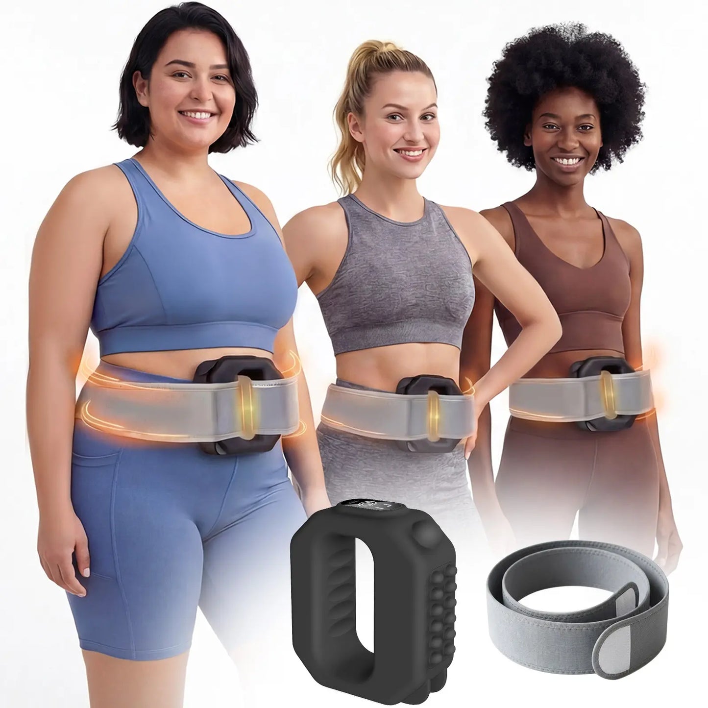 Wearable vibration massage ring with adjustable strap